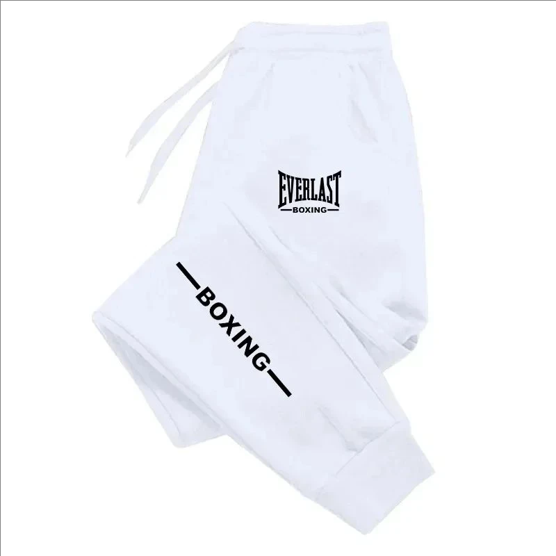 2025 Autumn Winter EVERLAST Printed Running Pants Men Women Outdoor Sports Fitness Pants Jogging Fleece Casual Sports Pants