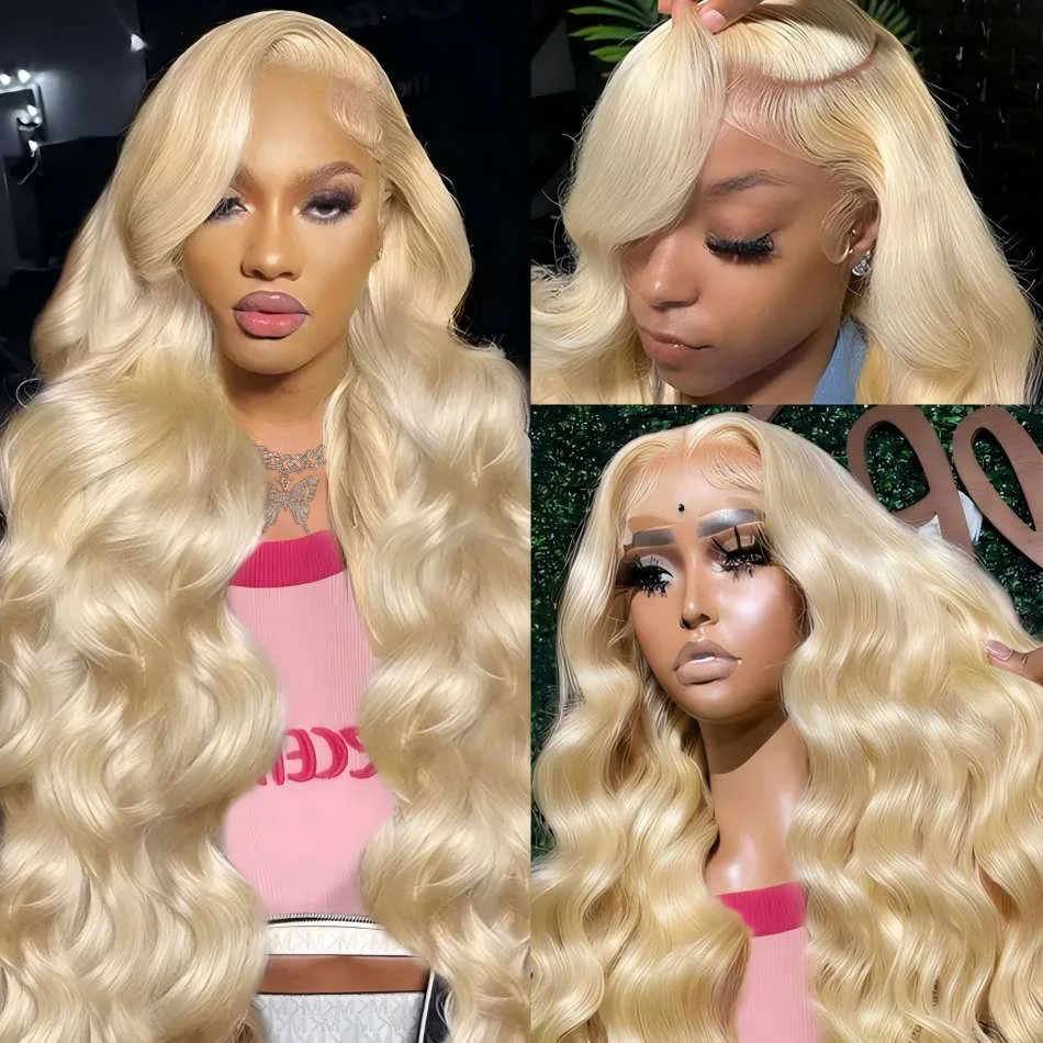 Luxurious 613 HD Lace Frontal Wig—30 Inch Body Wave Blonde Perfection
