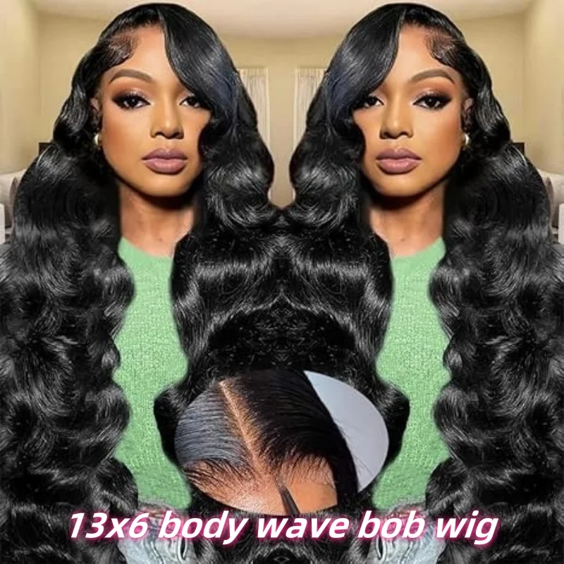 5x5 Body wave Bob wig Glueless human hair wigs 13x6 HD Lace wigs human hair 220 density 18 inch human hair wigs for women