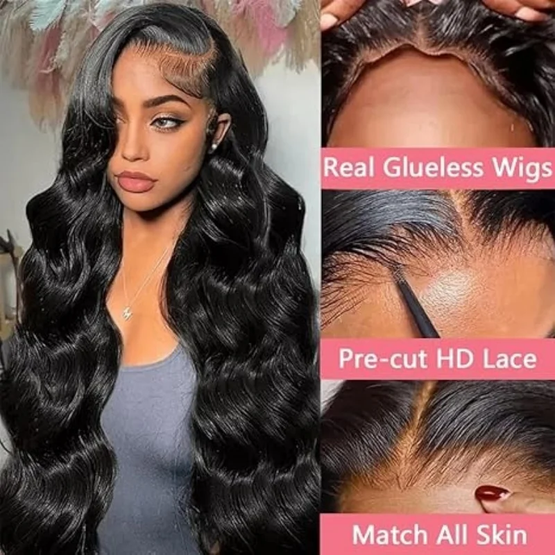 5x5 Body Wave Bob Glueless HD Lace Wig - Image 3