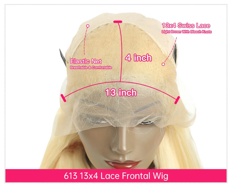 360 Lace Frontal Wig 613 Blonde 13x4 13x6 Body Wave Lace Front Wig Preplucked Brazilian Lace Front Human Hair Wigs 30 32 46 Inch
