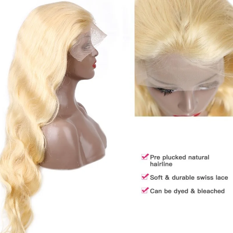 360 Lace Frontal Blonde Body Wave Human Hair Wig - Image 3
