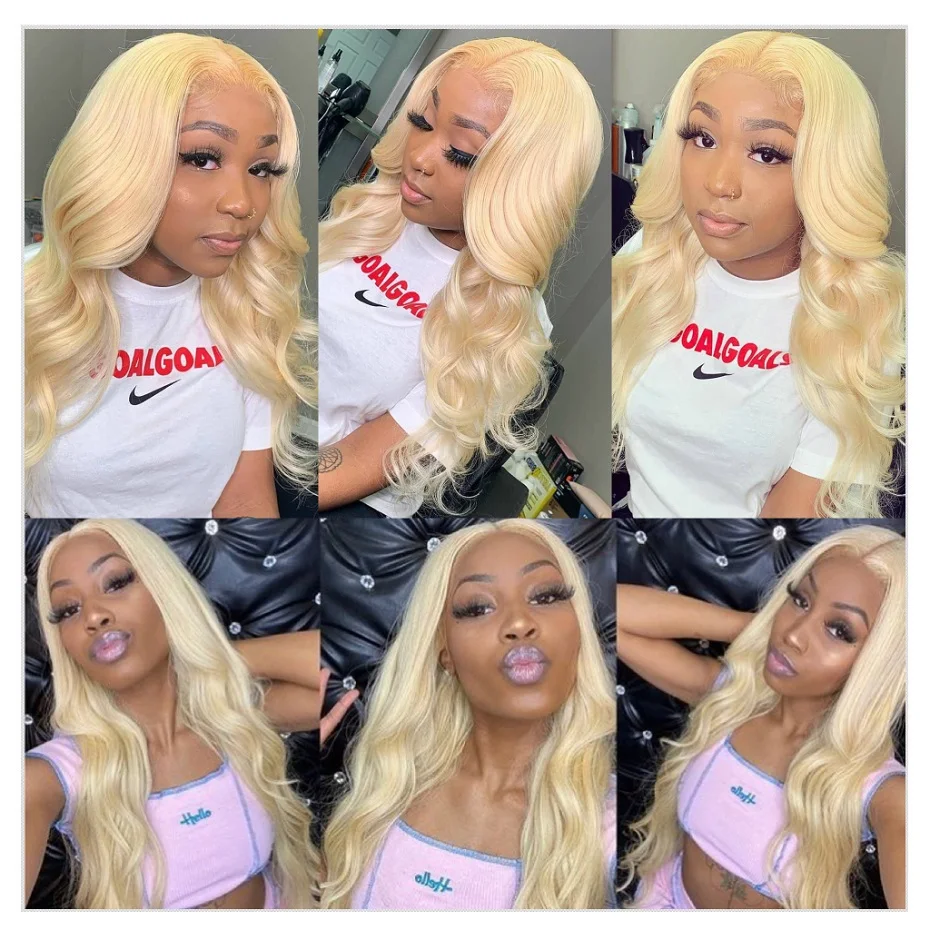 360 Lace Frontal Wig 613 Blonde 13x4 13x6 Body Wave Lace Front Wig Preplucked Brazilian Lace Front Human Hair Wigs 30 32 46 Inch