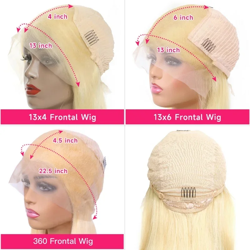 360 Lace Frontal Blonde Body Wave Human Hair Wig - Image 6
