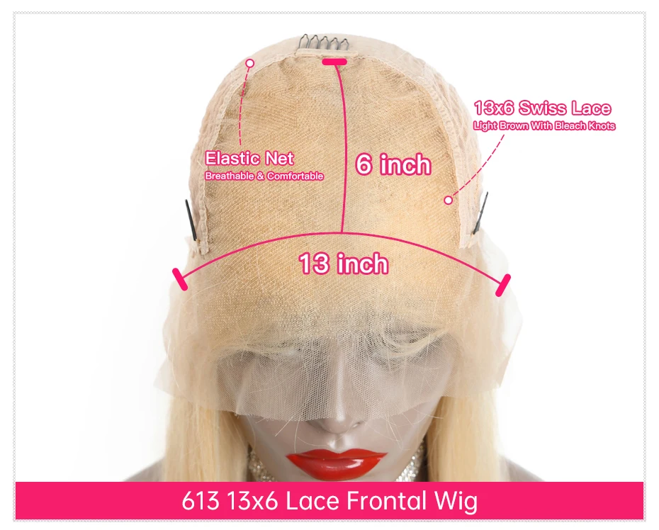 360 Lace Frontal Wig 613 Blonde 13x4 13x6 Body Wave Lace Front Wig Preplucked Brazilian Lace Front Human Hair Wigs 30 32 46 Inch
