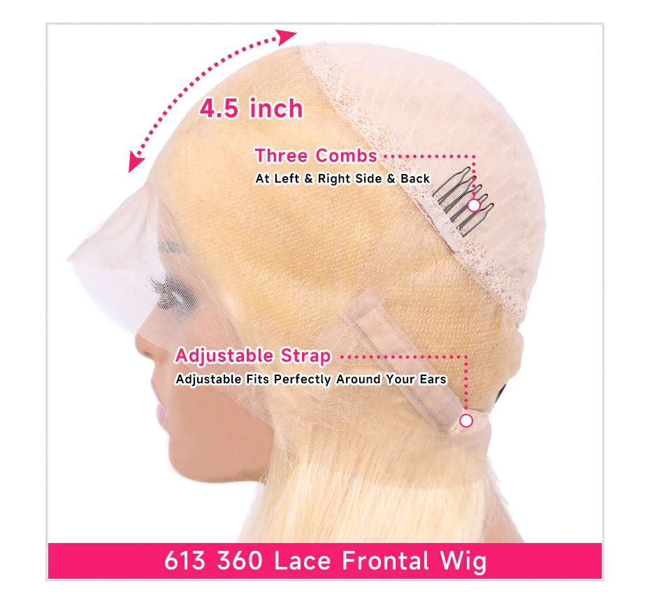 360 Lace Frontal Wig 613 Blonde 13x4 13x6 Body Wave Lace Front Wig Preplucked Brazilian Lace Front Human Hair Wigs 30 32 46 Inch