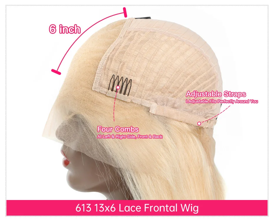 360 Lace Frontal Wig 613 Blonde 13x4 13x6 Body Wave Lace Front Wig Preplucked Brazilian Lace Front Human Hair Wigs 30 32 46 Inch