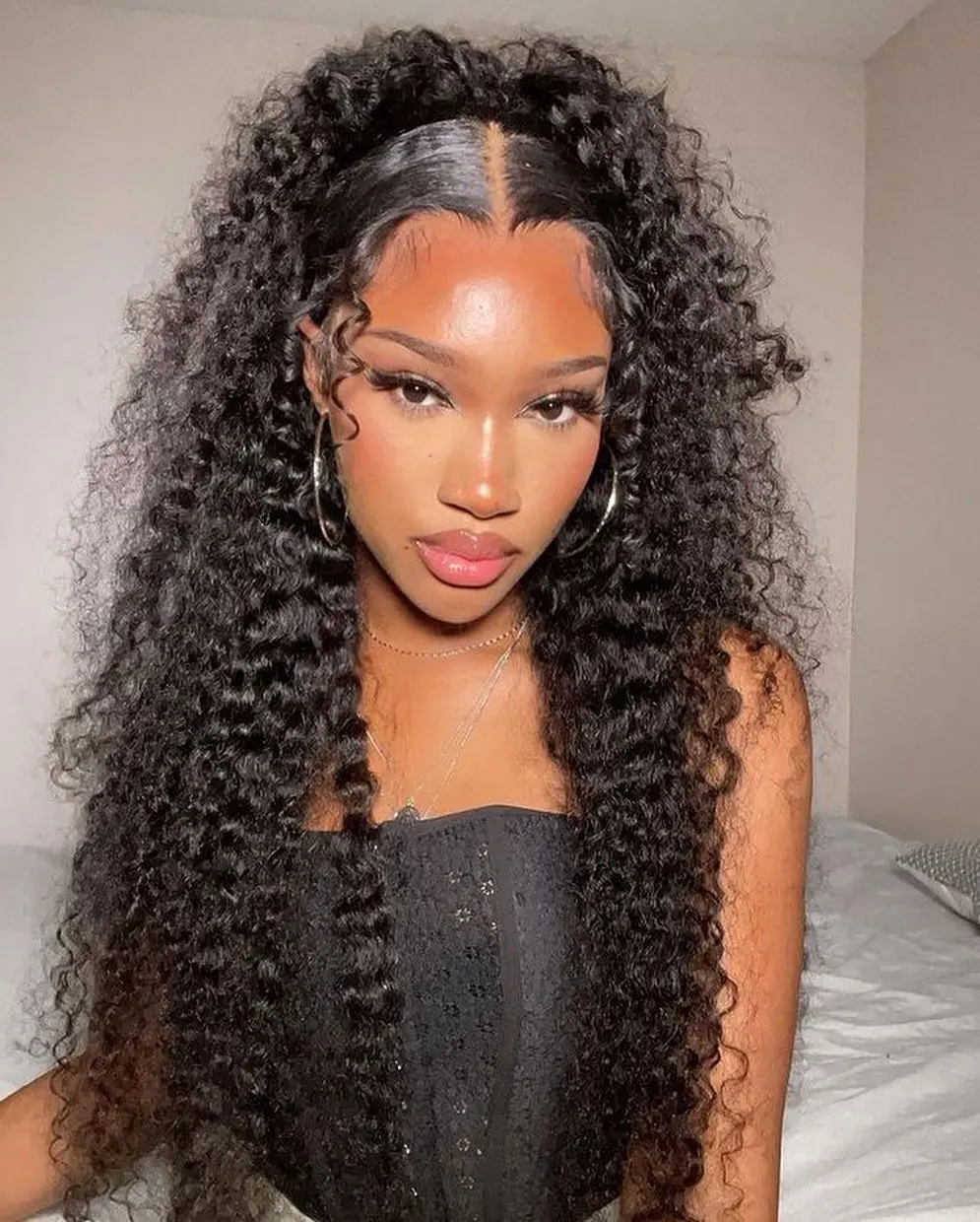 Snwprin 360 HD Full Lace Curly Human Hair Wigs Preplucked 13x6 Lace Frontal Wig Deep Wave Glueless Human Hair Ready To Wear 30In