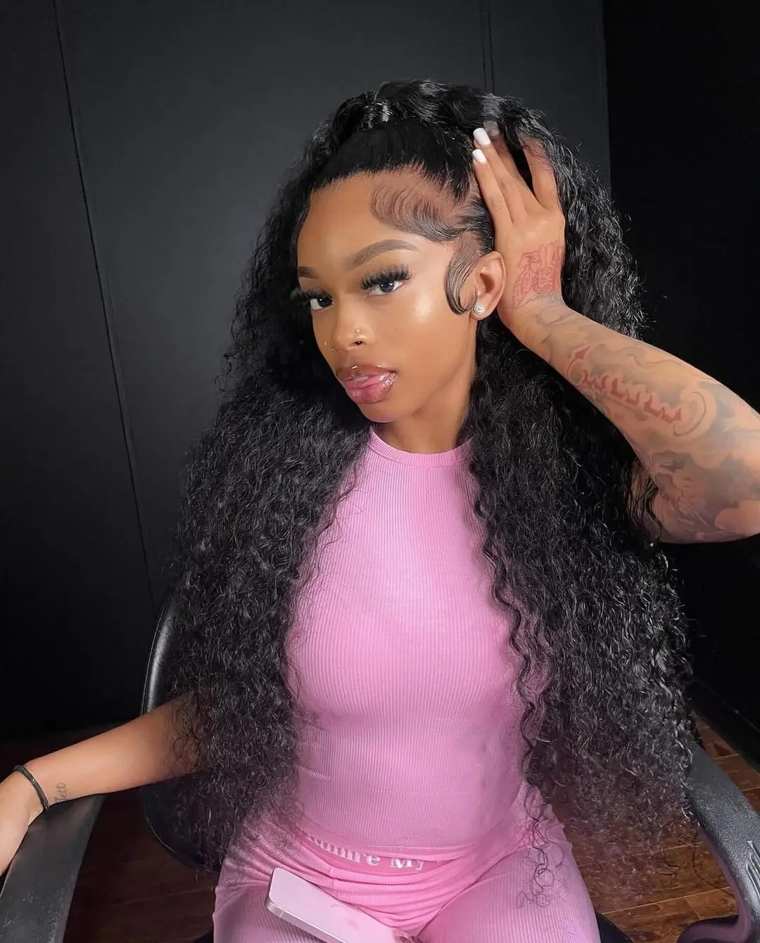 Snwprin 360 HD Full Lace Curly Human Hair Wigs Preplucked 13x6 Lace Frontal Wig Deep Wave Glueless Human Hair Ready To Wear 30In