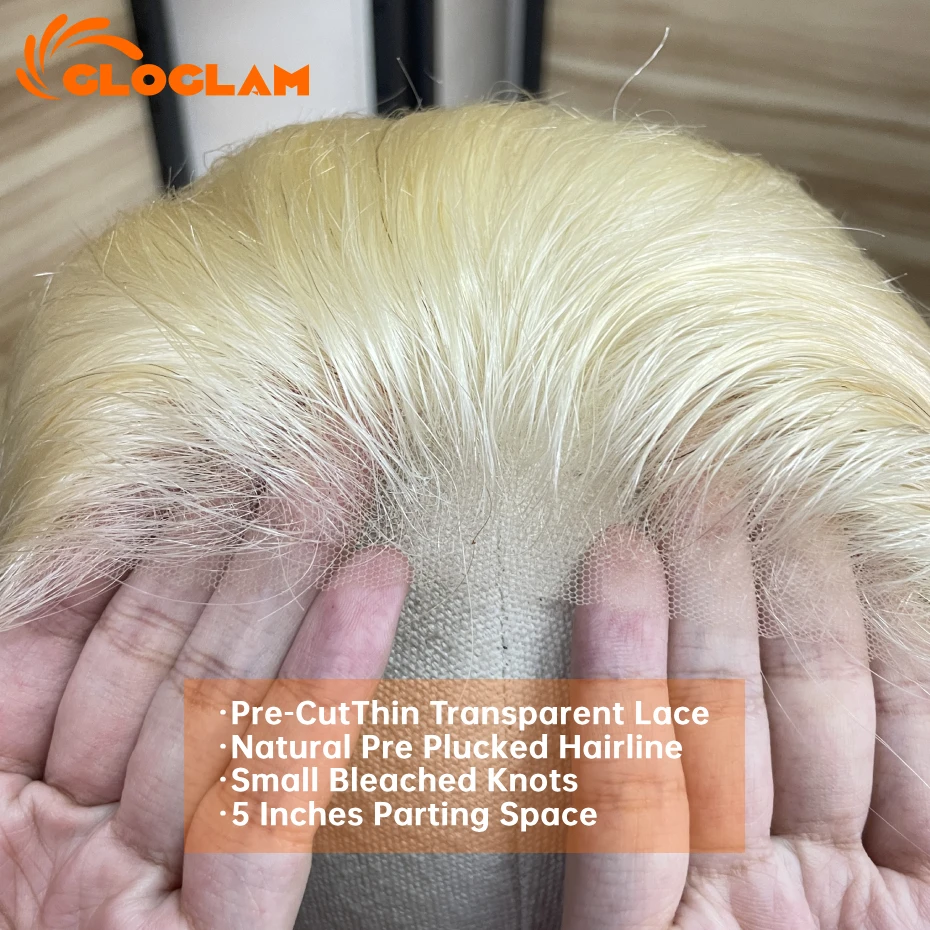 Straight 250 Density 13x4 13x6 360 Lace Front Wig Human Hair Pre Plucked Remy Brazilian Blonde 613 Lace Frontal Wigs 36 38 Inch