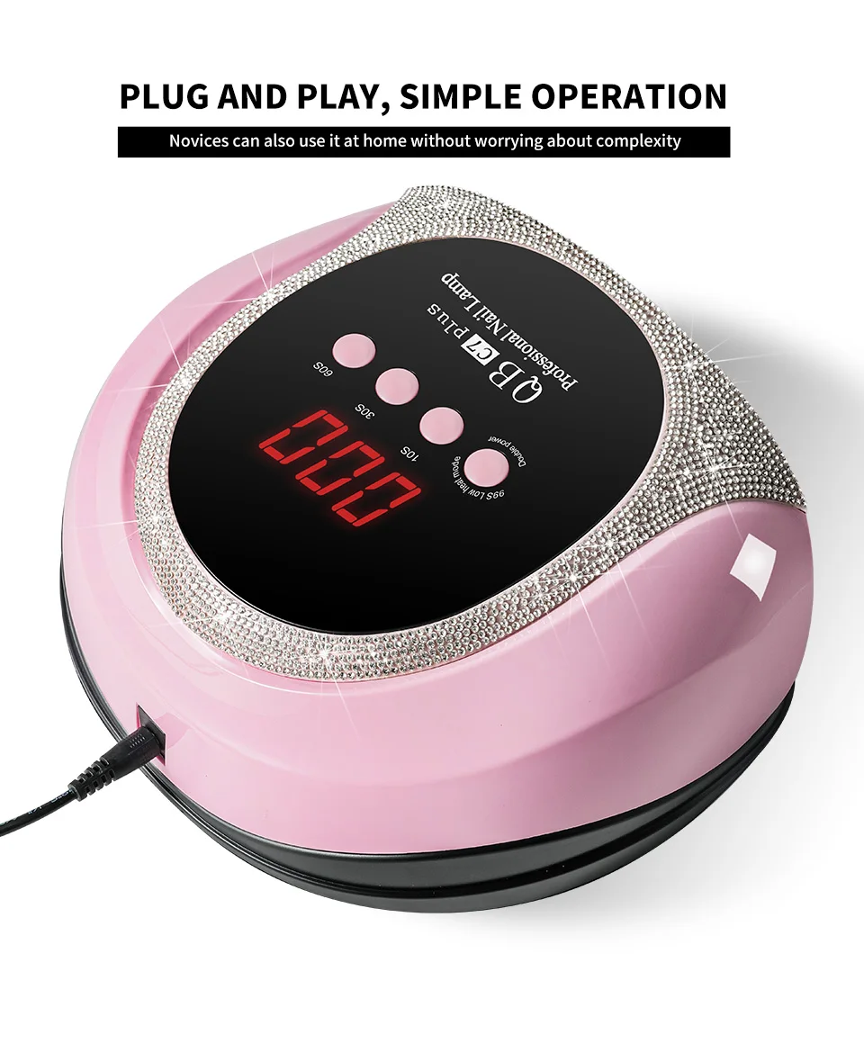 Professional UV/LED Nail Lamp 57 LEDS Quick Drying Gel Polish Curing Light With LCD Display Manicure Equipment for Acrylic Gel