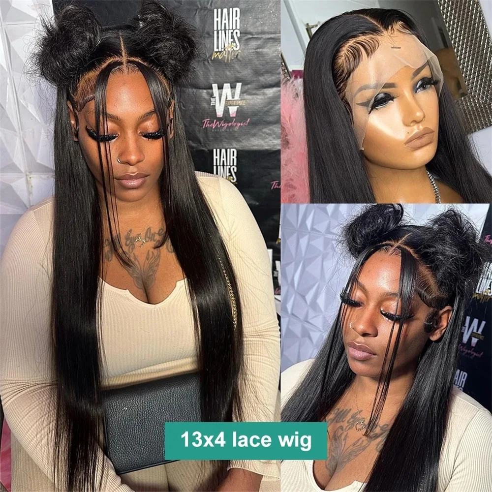 180% Bone Straight Glueless Wig Lace Closure Human Hair Wig Ready To Wear 6x4 5x5 Lace Closure Wig Pre Plucked MYLOCKME