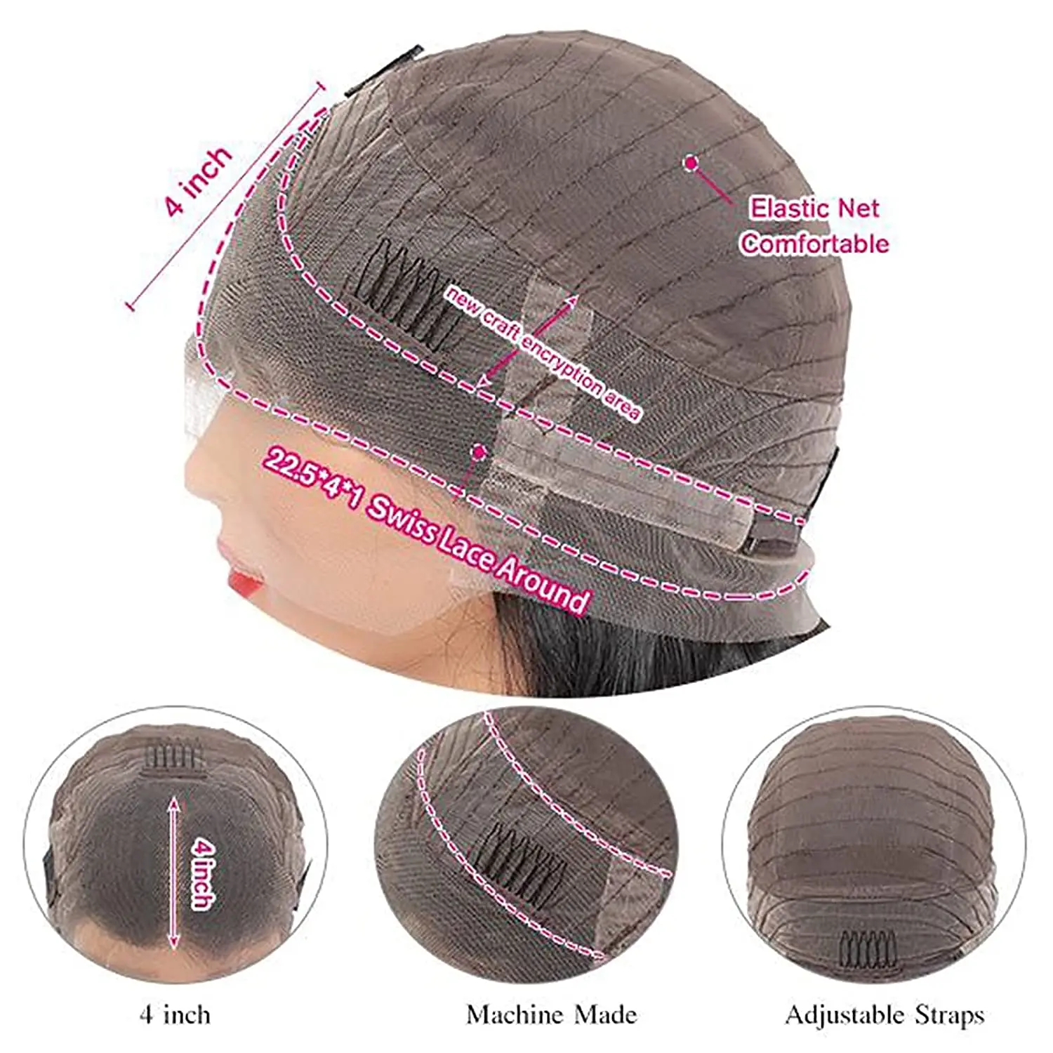 180% Bone Straight Glueless Wig Lace Closure Human Hair Wig Ready To Wear 6x4 5x5 Lace Closure Wig Pre Plucked MYLOCKME