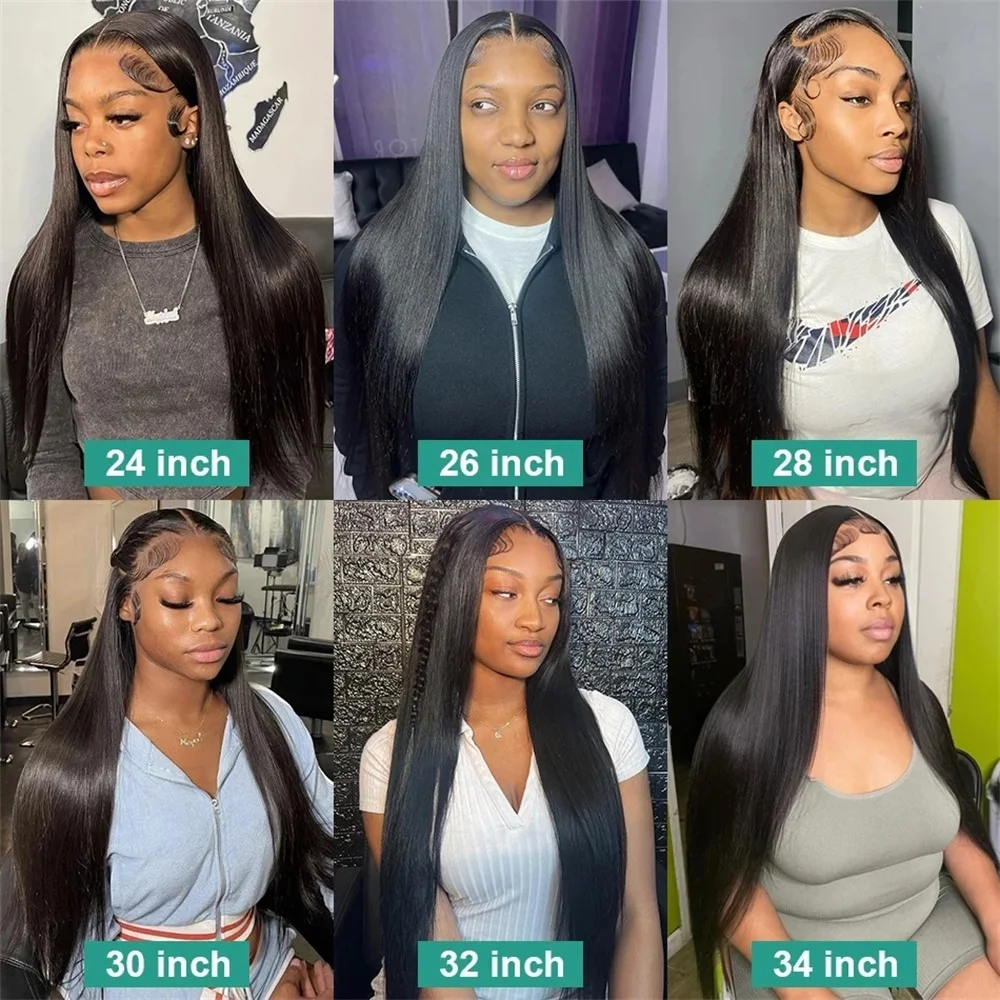 180% Bone Straight Glueless Wig Lace Closure Human Hair Wig Ready To Wear 6x4 5x5 Lace Closure Wig Pre Plucked MYLOCKME